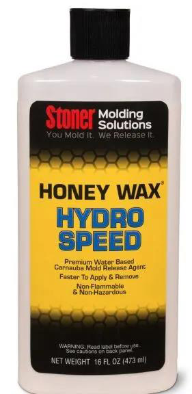 Stoner HoneyWax®Hydro Speed是一種高固含量的水性乳液，不含任何溶劑，旨在代替?zhèn)鹘y(tǒng)的高級涂蠟作為復(fù)合材料行業(yè)中的脫模劑。